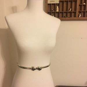 Vintage Silver Bow Belt Size S